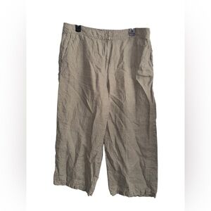 Eileen Fisher Beige Linen Pants Size Large
